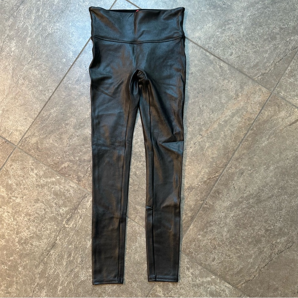SPANX Shiny Black Leggings